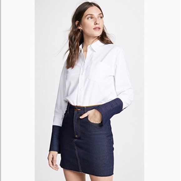 NEW Current Elliot The Bane Shirt white button up - Picture 1 of 8